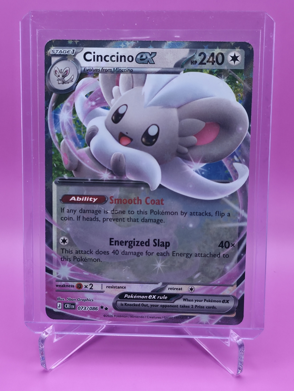 Pokémon TCG - Cinccino ex - Chaos Rising - Double Rare - 073/086
